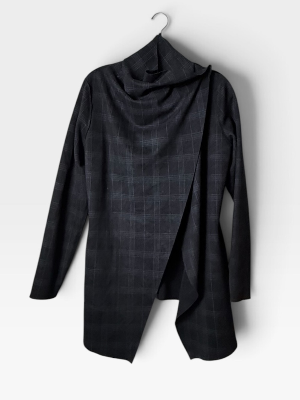 Ruti Wrap Forever Jacket Black Plaid Jacket Size XS/S Fall (NOTE FLAW) (N)